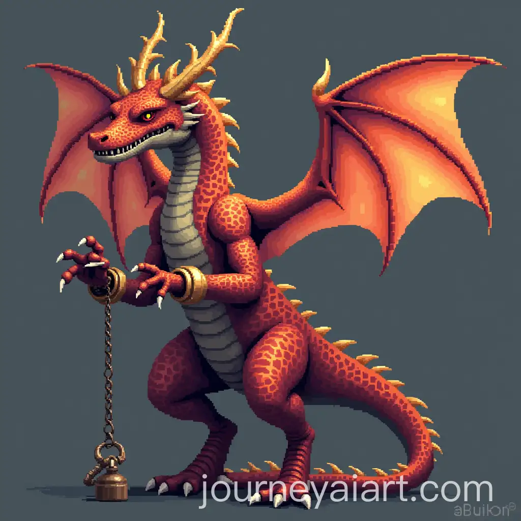 Steampunk-Pixel-Dragon-Artwork