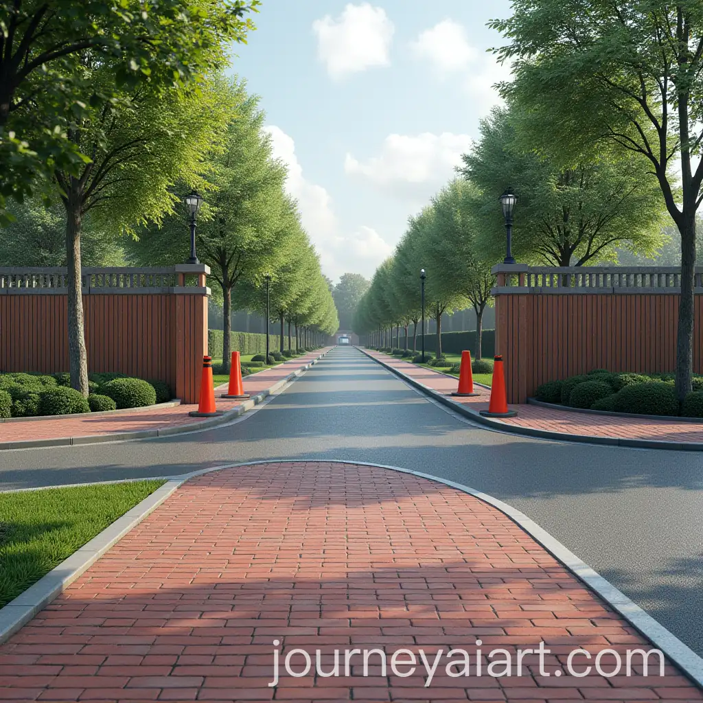Entrance-to-Domain-with-Liftable-Barrier-and-Chicane-on-SingleLane-Road