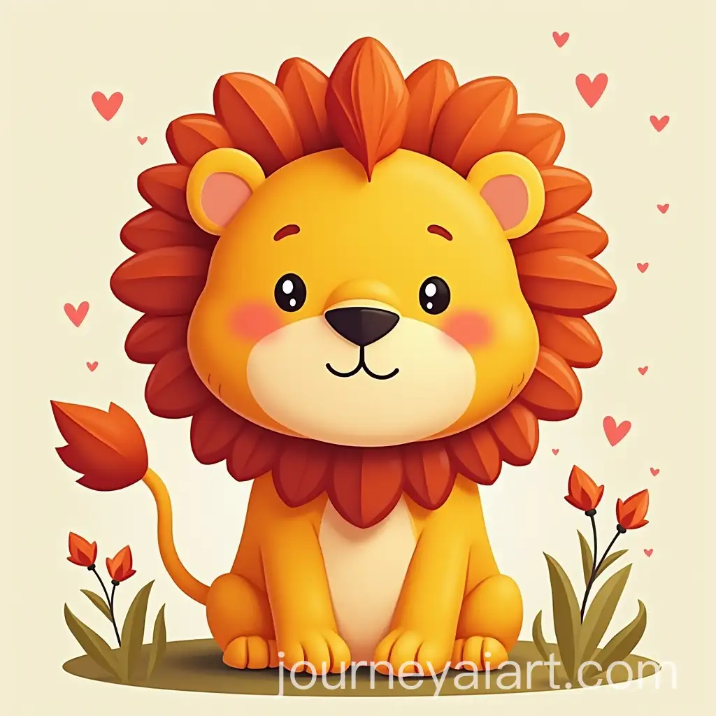 Vibrant-Colorful-Birthday-Party-with-Cute-Lion-Character