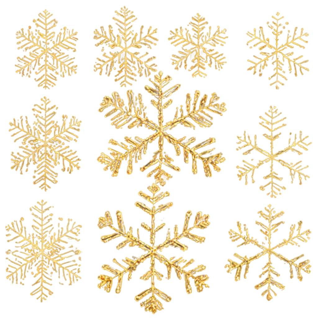 Golden-Snowflakes-PNG-HighQuality-Transparent-Image-for-Winter-Designs