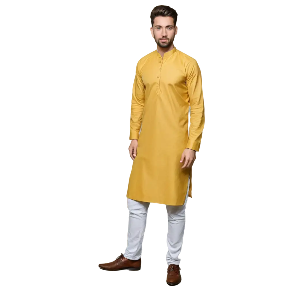 Man-Wearing-Kurta-Shalwar-PNG-Image-Traditional-South-Asian-Fashion-in-High-Quality