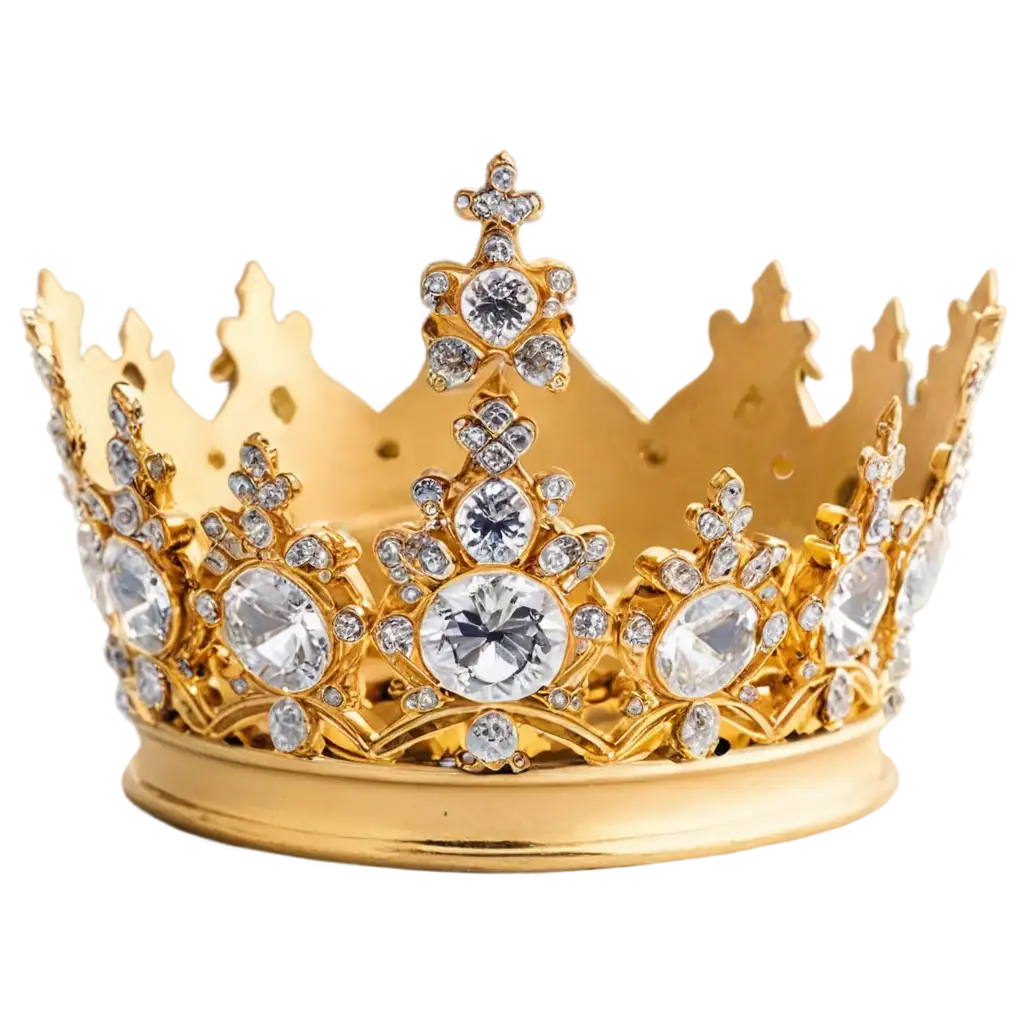 Stunning-Gold-Crown-with-Diamonds-PNG-for-HighQuality-Visuals