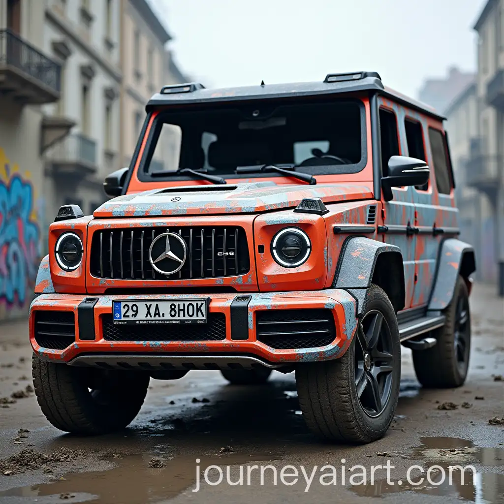 Destroyed-Mercedes-Benz-G63-Truck-with-Graffiti-in-Abandoned-Urban-Setting
