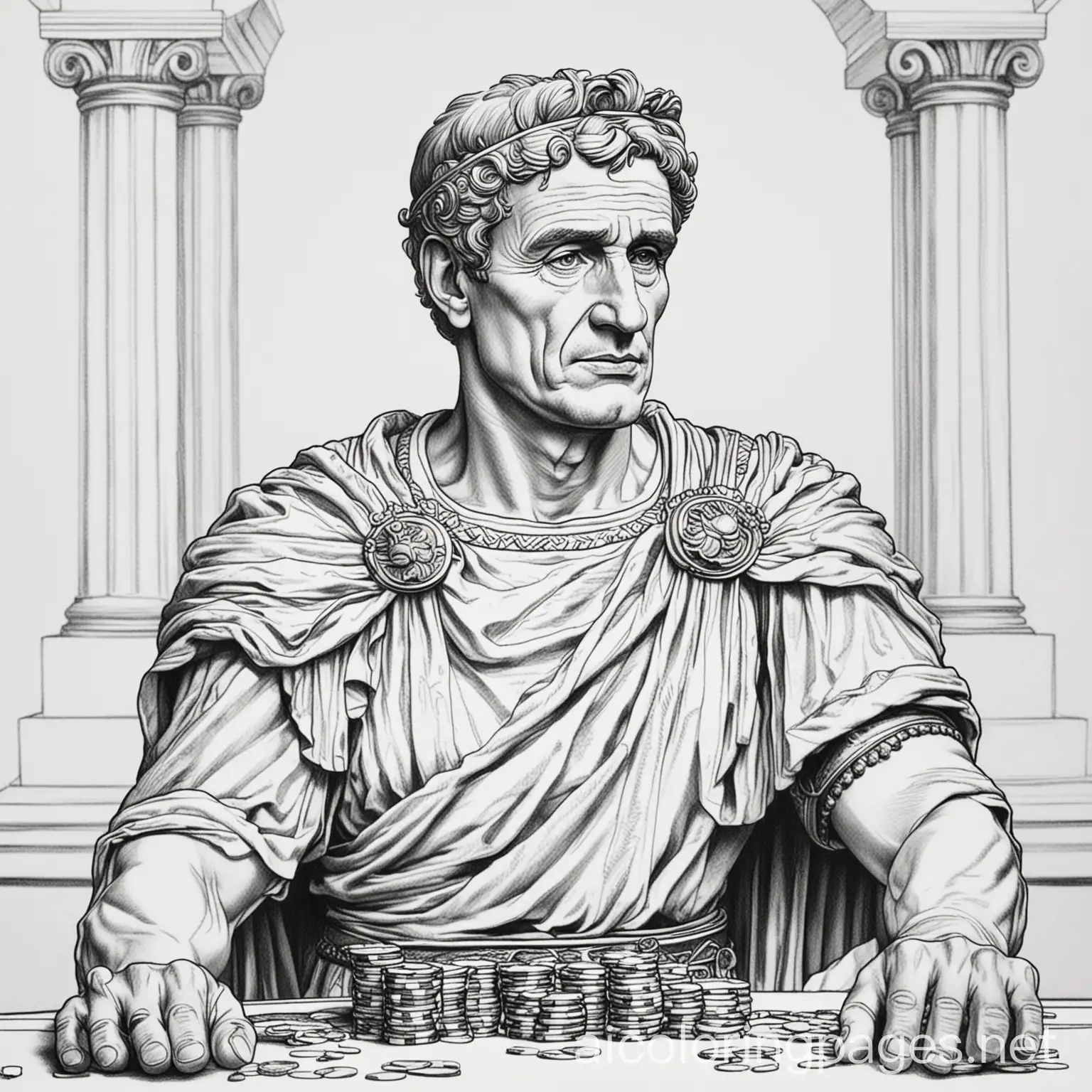 Julius-Caesar-Coloring-Page-Simple-Line-Art-for-Kids