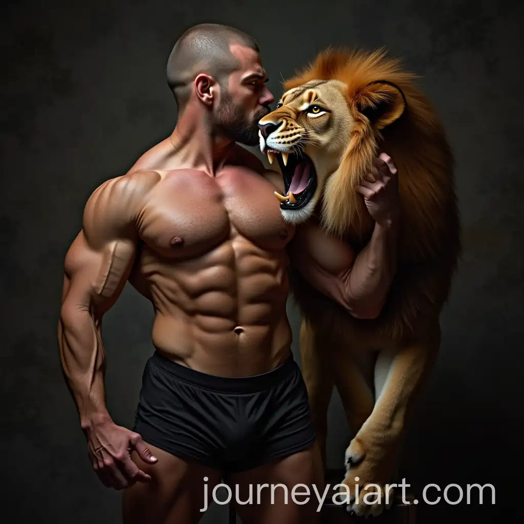 Clin-Georgescu-Fusion-with-Lion-Bodybuilder
