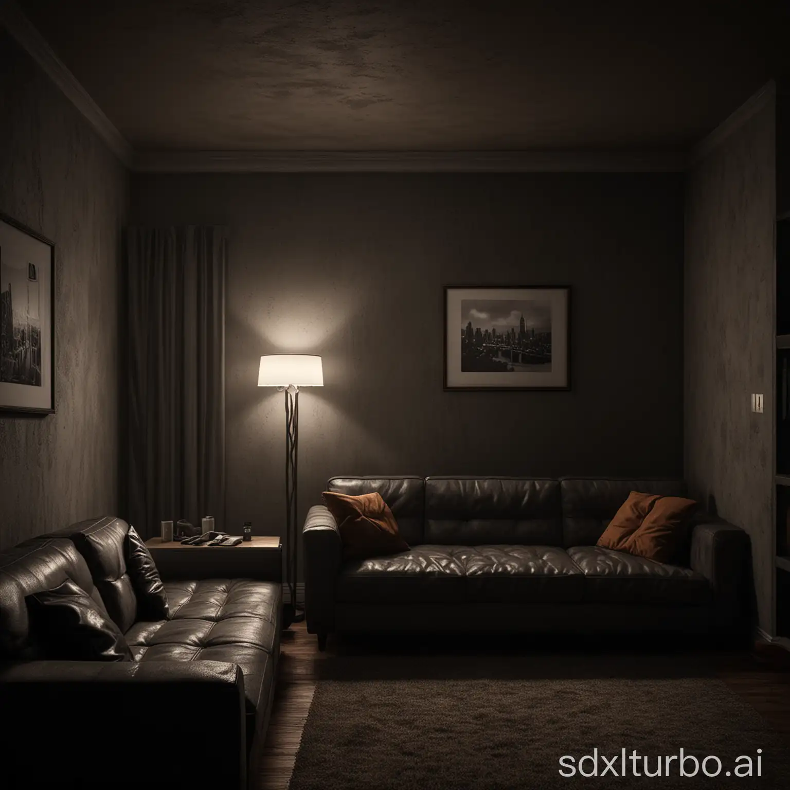 Nighttime-Reflection-FirstPerson-View-in-Dark-Apartment-with-Joint