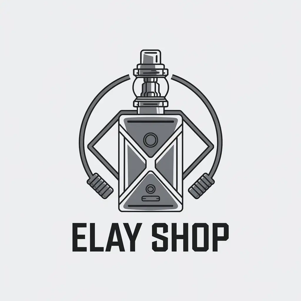 LOGO Design for ELay Shop Minimalistic Vape Theme with Clean Clear Background