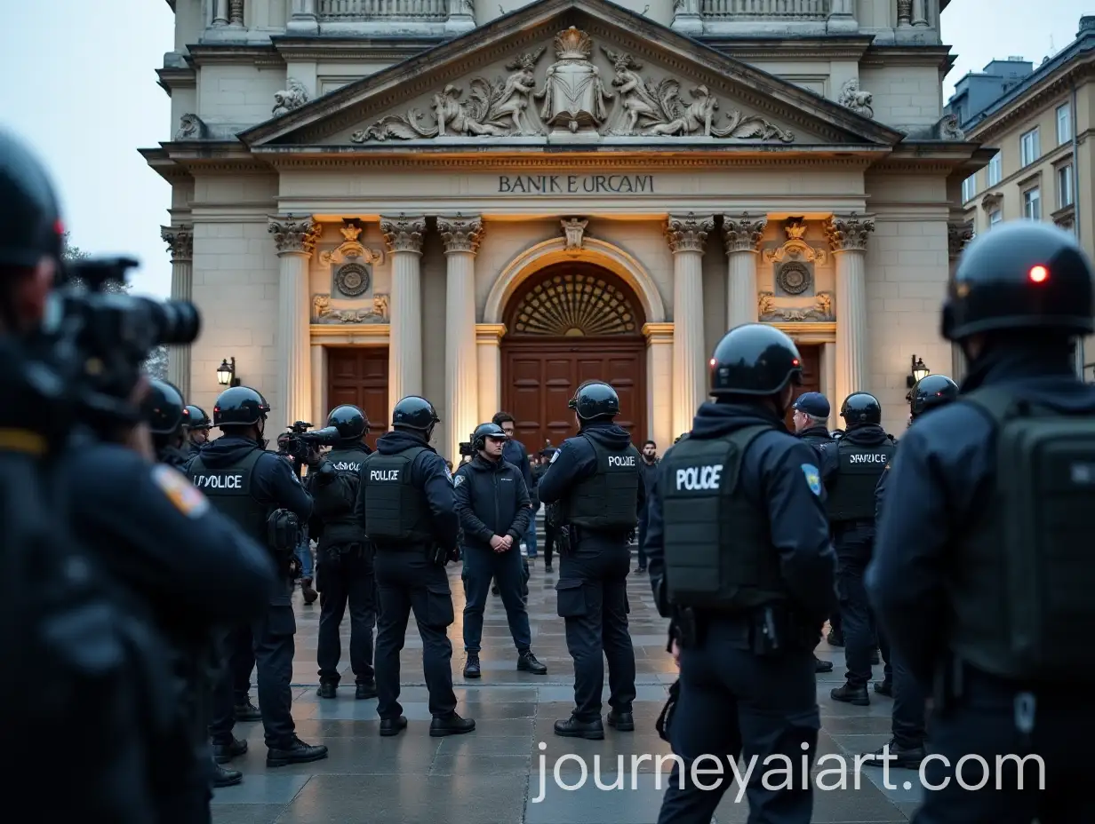 Police-Surrounding-Bank-Amidst-Media-Coverage