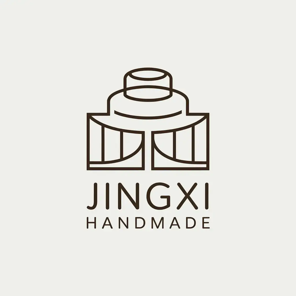 a vector logo design,with the text "Jingxi handmade", main symbol:cake,Minimalistic,be used in Restaurant industry,clear background