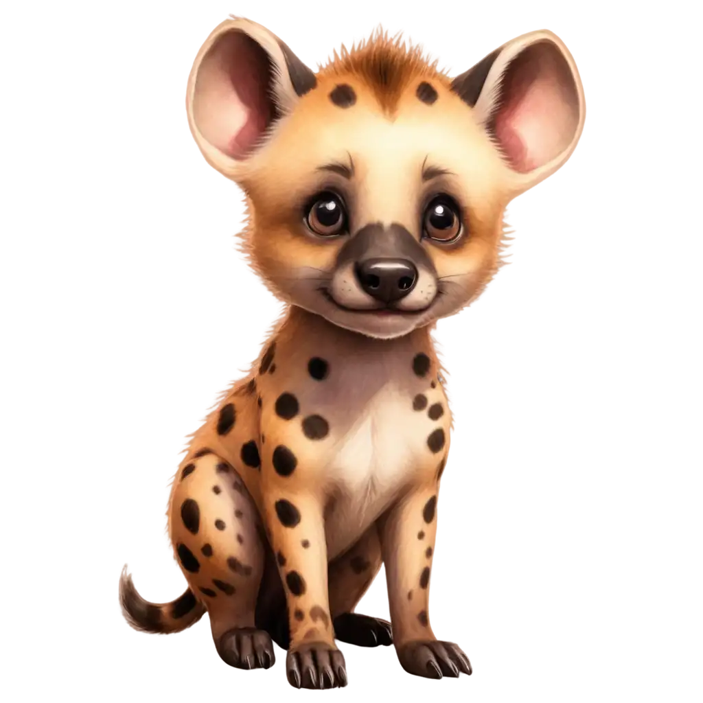 Cute-Hyena-PNG-Image-in-Watercolored-Style-for-Creative-Projects