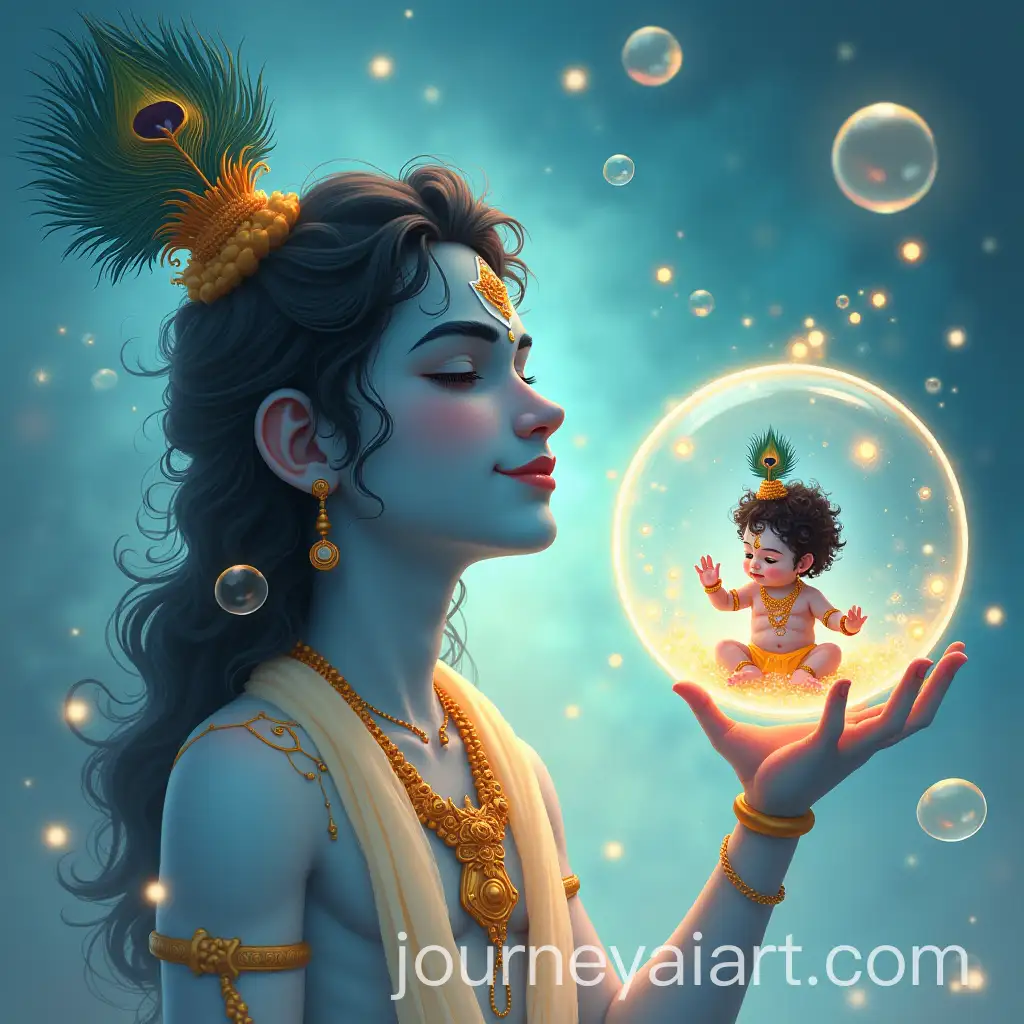 Divine-Garbhodakshayi-Vishnu-Contemplating-with-Ethereal-Dream-Bubbles