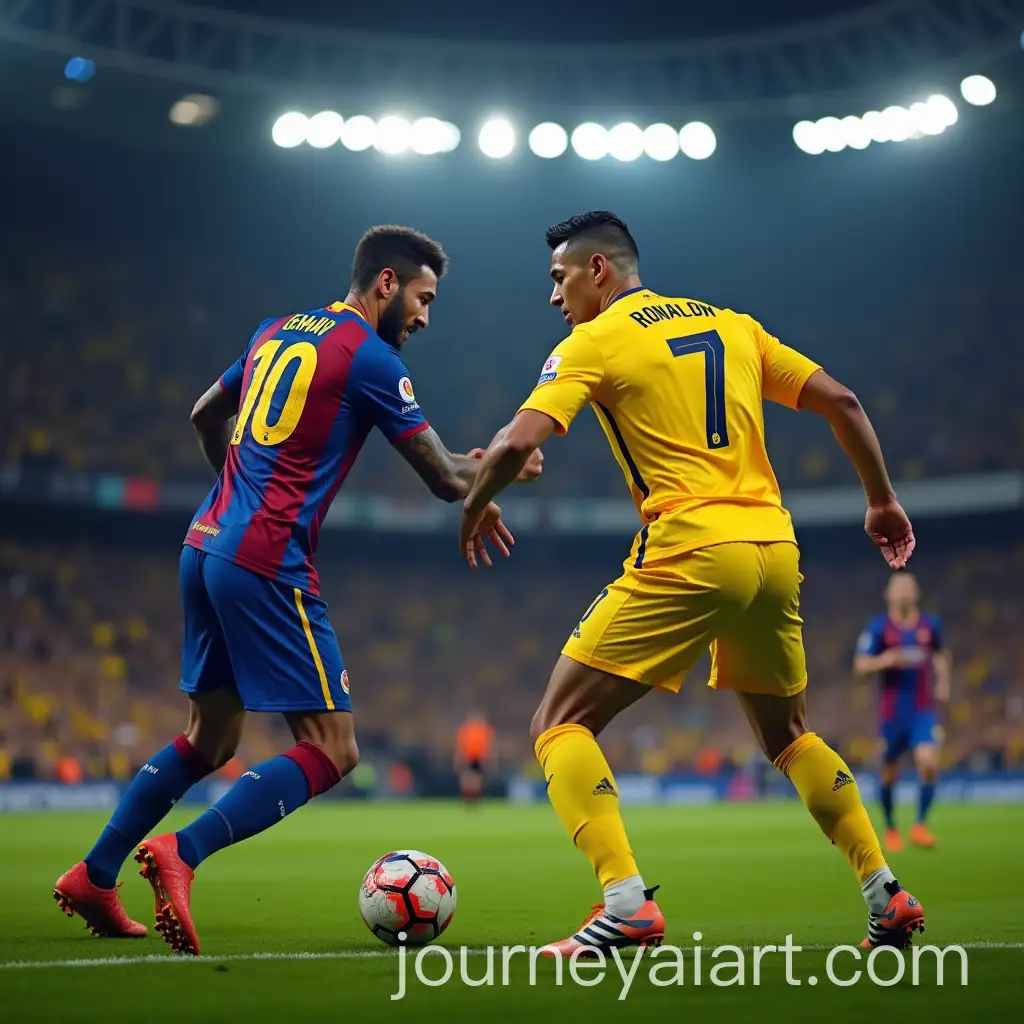 Neymar-and-Ronaldo-in-Intense-Boxing-Showdown-with-Crowded-Arena