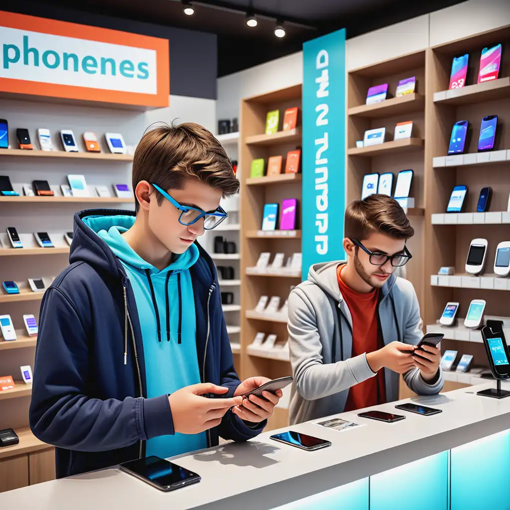 Young-Salesmen-Assisting-Customer-in-Modern-Mobile-Shop-with-LED-Lighting-and-Sleek-Displays