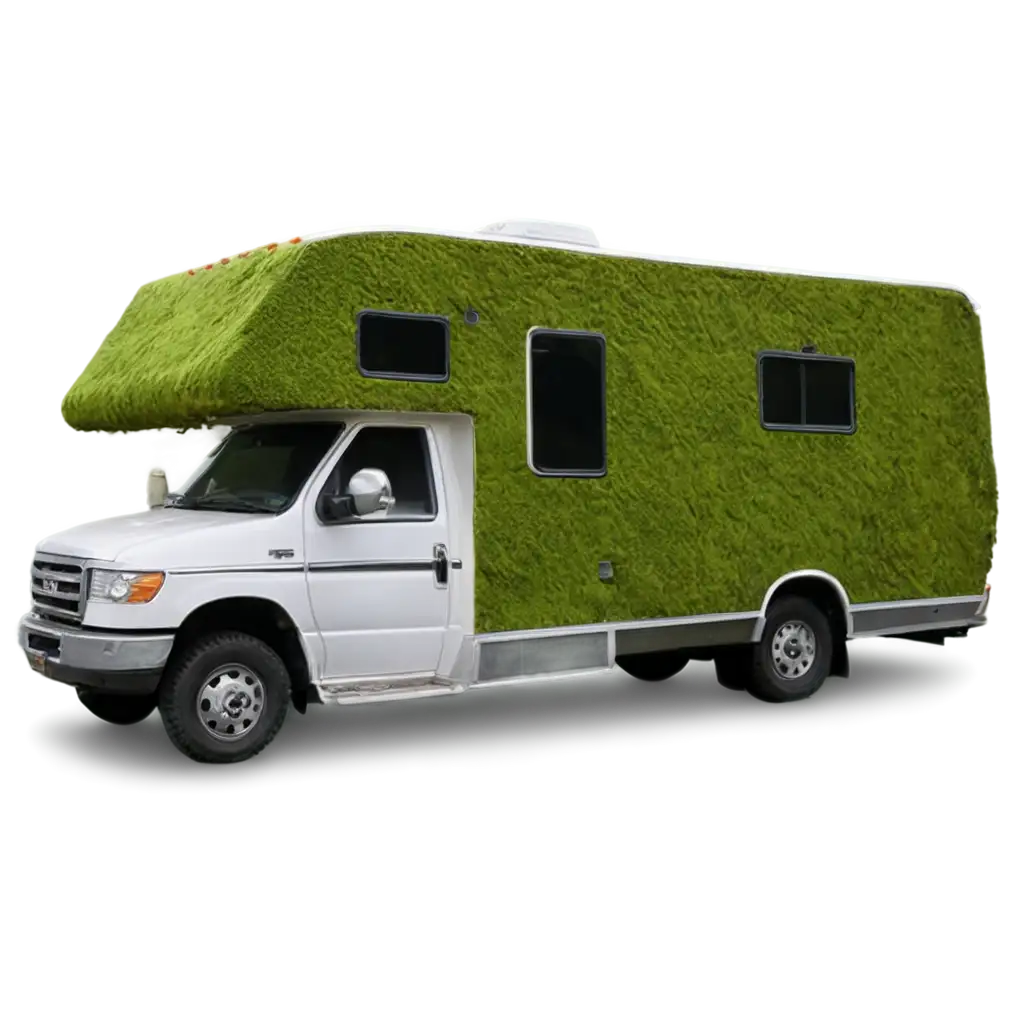 PNG-Image-of-RV-Covered-in-Moss-Natures-Serene-Transformation-Captured