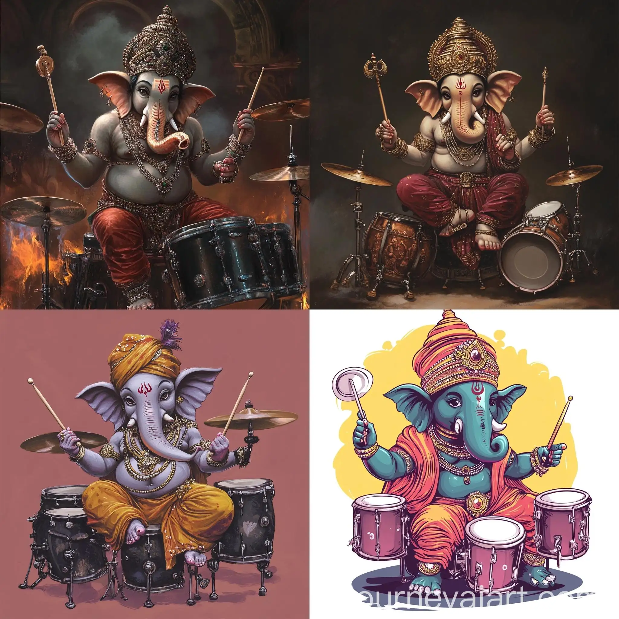 Lord-Ganesha-Playing-Drums-in-HipHop-Attire