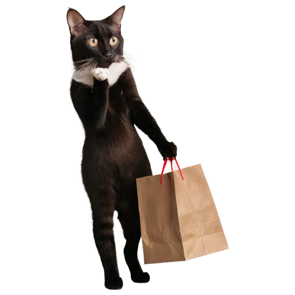 Adorable-Cat-Holding-a-Shopping-Bag-PNG-for-Creative-Projects