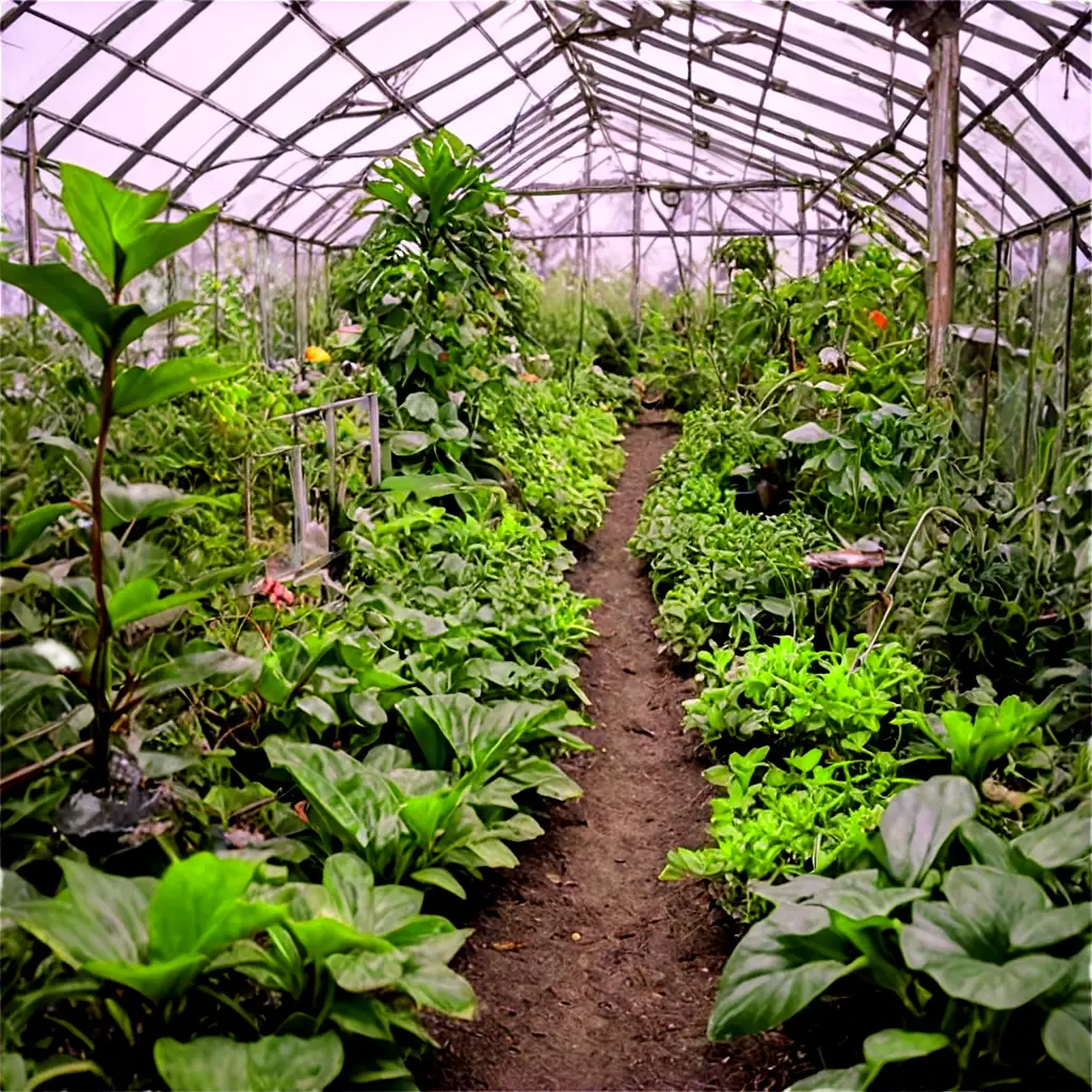 PNG-Image-of-Lush-Greenhouse-Plants-Enhance-Your-Online-Presence-with-HighQuality-Visuals