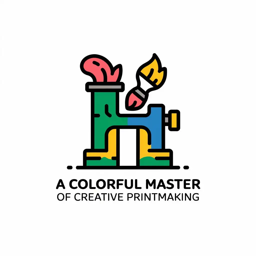 a vector logo design,with the text "A colorful master of creative printmaking", main symbol:hyx,Moderate,be used in Events industry,clear background