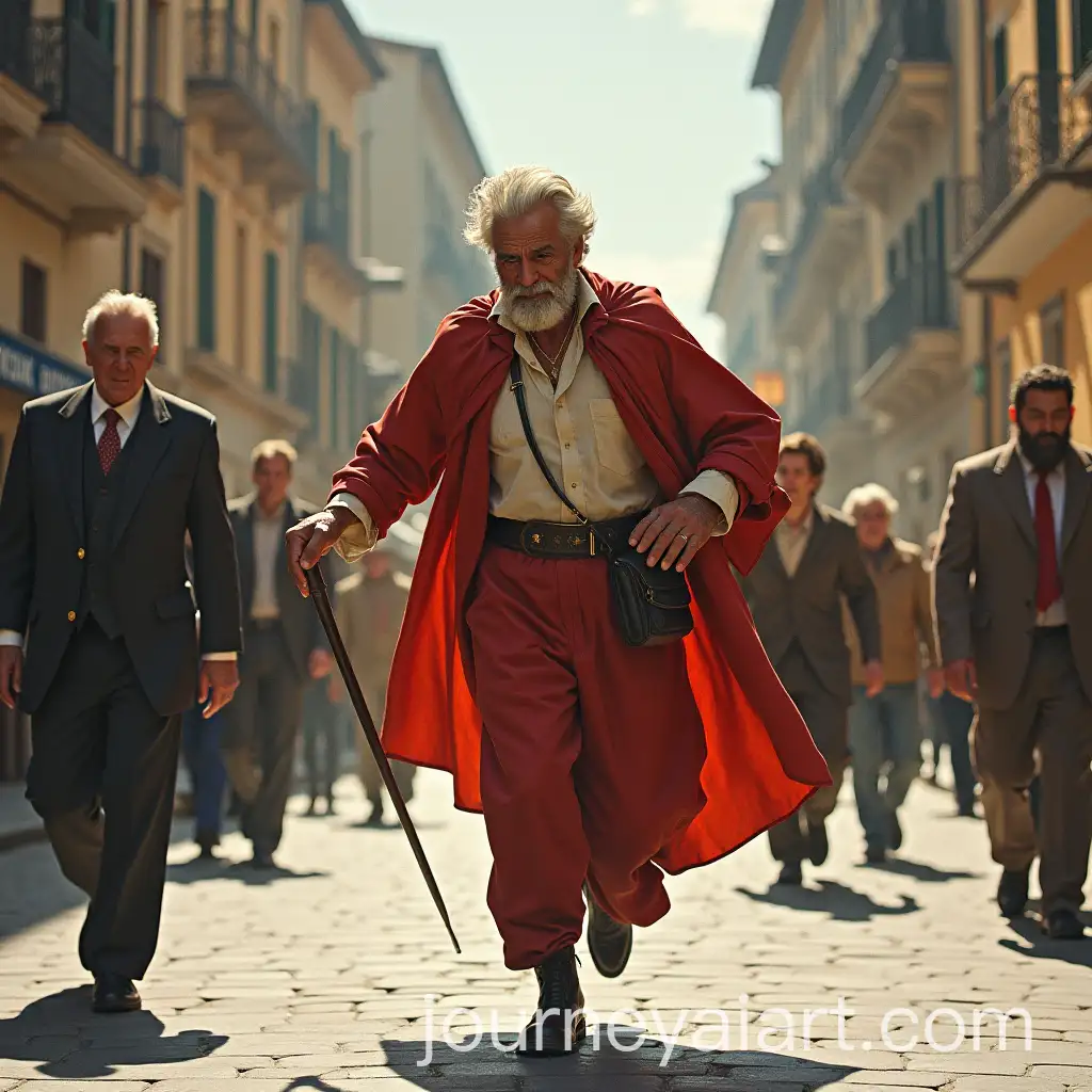 Dante-Alighieri-Hailing-a-Taxi-in-a-Modern-City