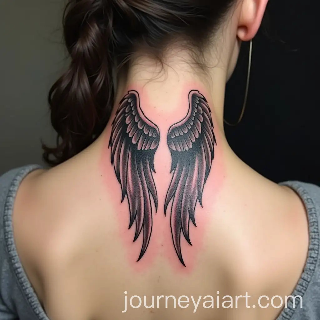 Intricate-Tattoo-Wings-on-Neck-with-Detailed-Designs
