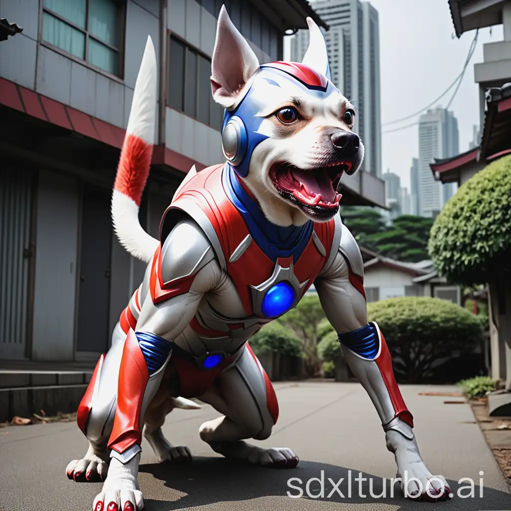 Ultraman fighting dog