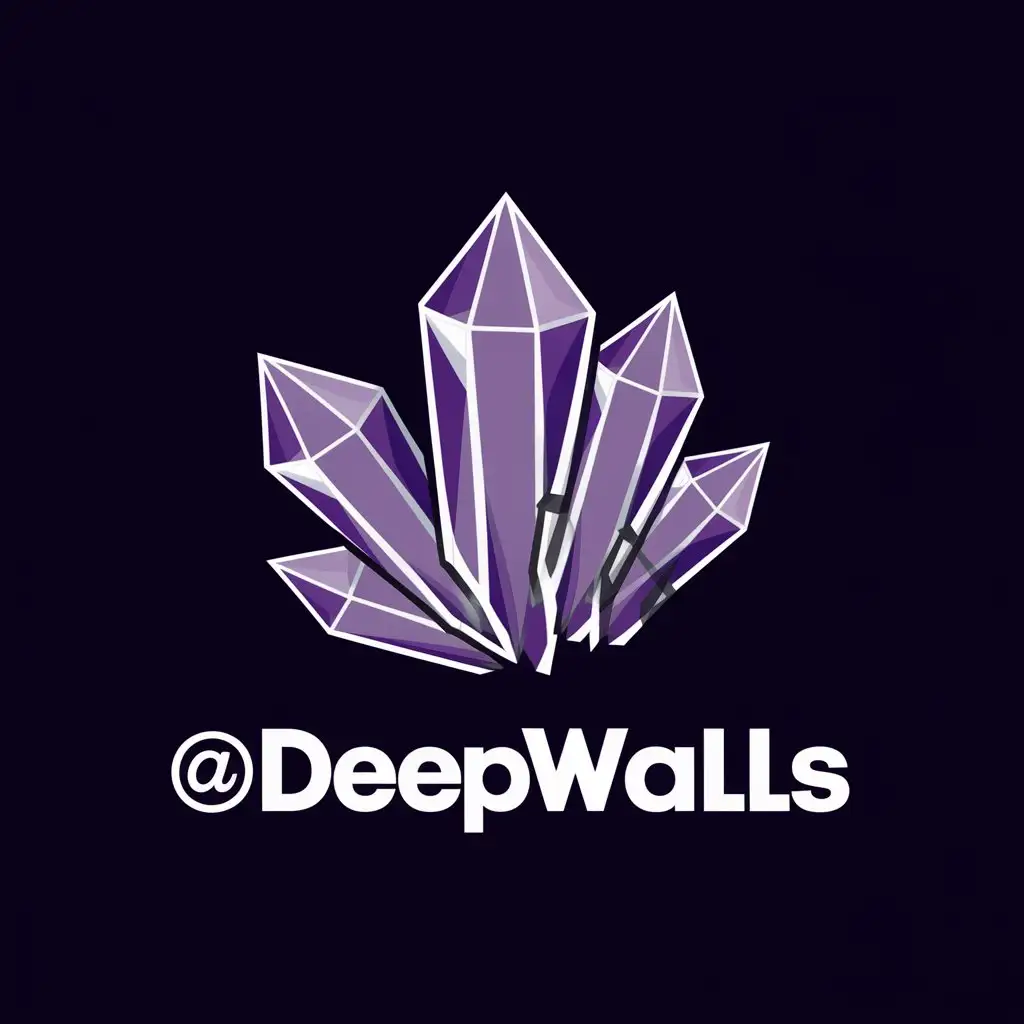 LOGO-Design-For-deepwalls-Vibrant-Purple-Crystals-on-Black-Background-for-Telegram-Channel