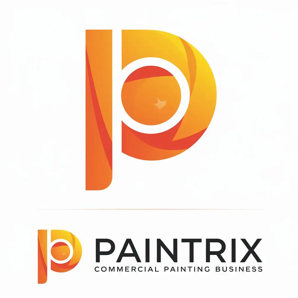 LOGO Design for Paintrix Modern Antique Commercial Painting Business with Bold Clean Font and Abstract Shapes