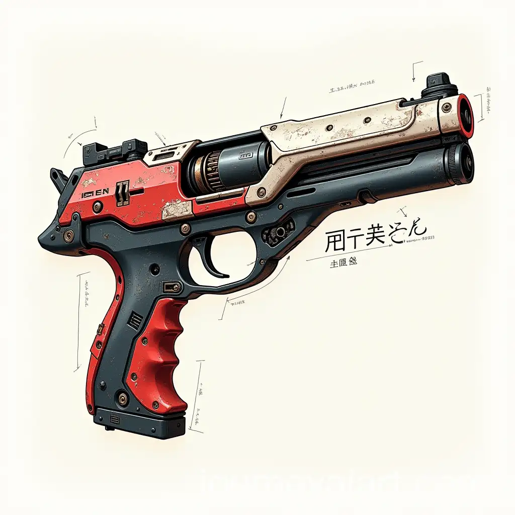 Futuristic-Cyberpunk-Firearm-Design-for-SciFi-Apparel