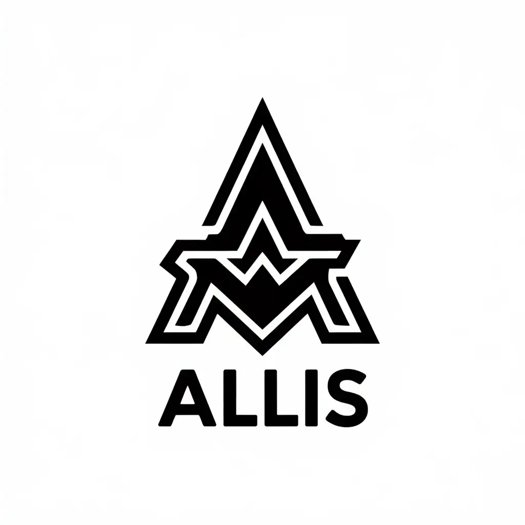 a vector logo design,with the text "ALLIS", main symbol:Rock pop,Moderate,clear background