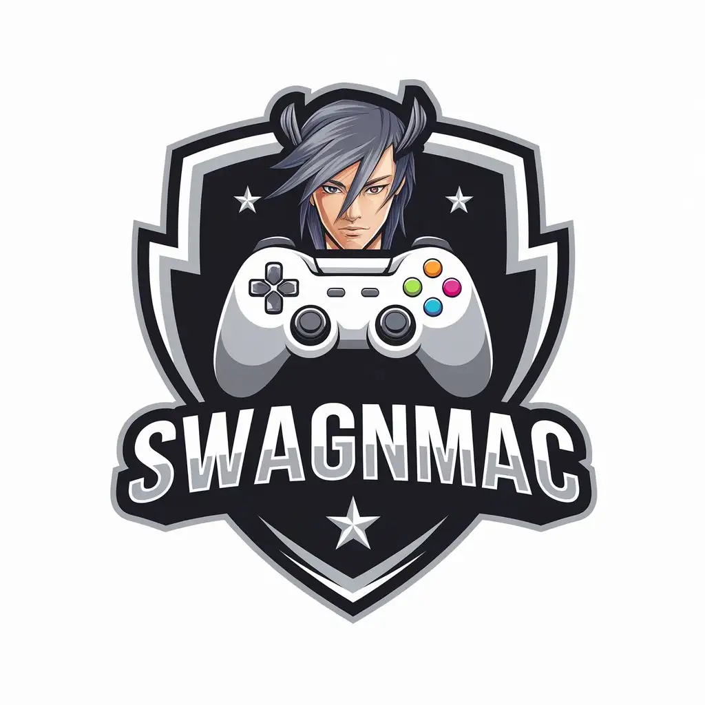 LOGO Design for SwagnMac ModernStyled Vector Logo with Gaming and Anime Themes