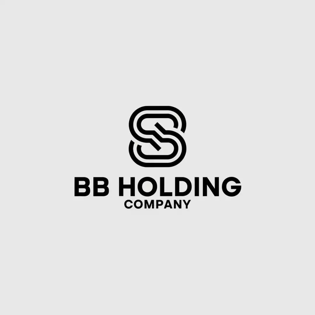 a vector logo design,with the text "BB Holding Company", main symbol:Chain, Computer, Finance, Banking, Platform, Code, Coding, Global, World, Earth, Money, Chart, Performance,Minimalistic,be used in Finance industry,clear background