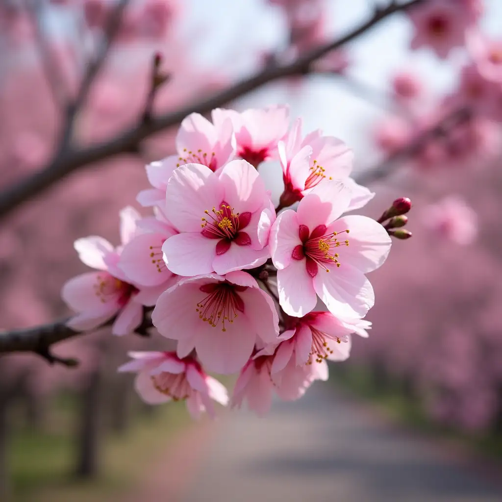 Cherry blossoms in Russia natural photo. realistic