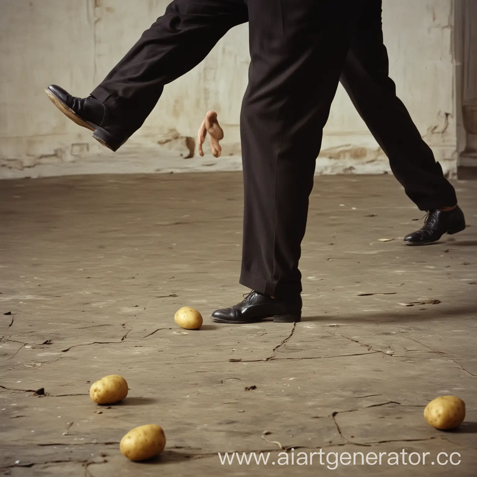 Potato-Dances-with-Foot-under-Federico-Fellini