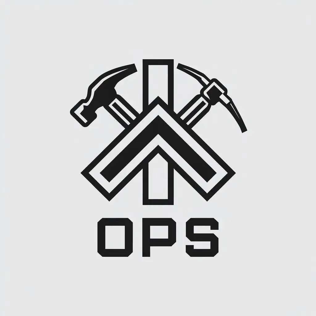 LOGO Design for Ops Minimalistic Builder Symbol for Technology Industry