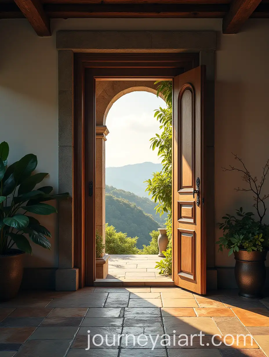 Enchanting-Forest-Doorway-with-Intricate-Carvings-and-Magical-Glow