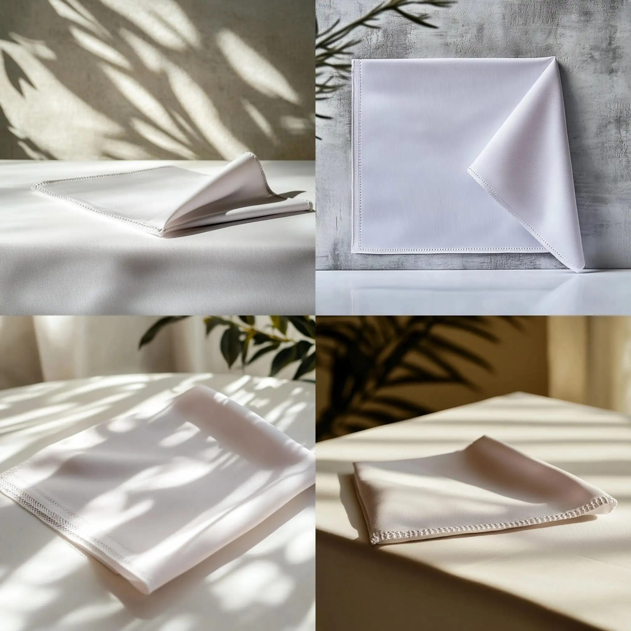 Advertising-Photo-Large-Napkin-on-Light-Table-Corner