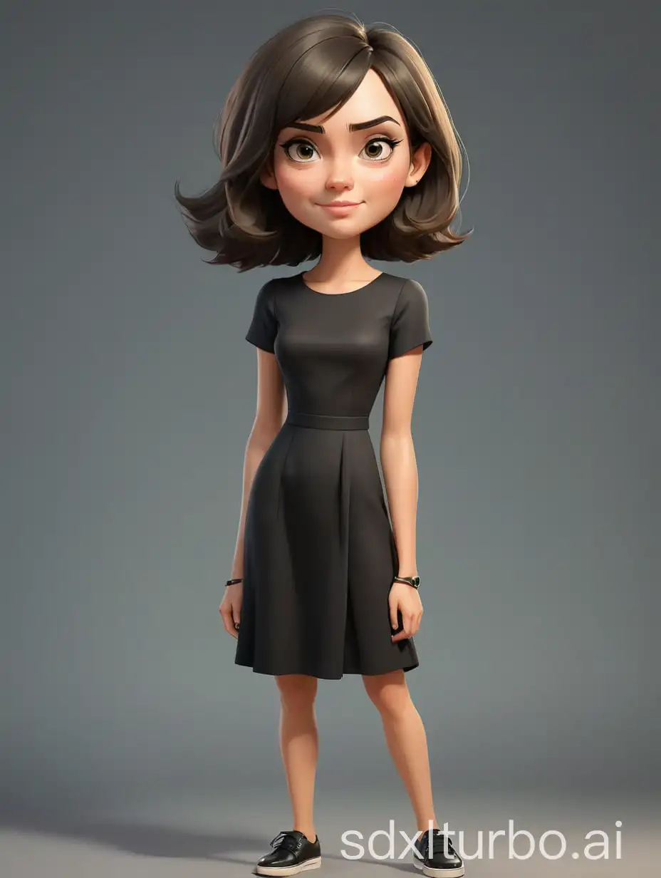 Realistic-FullBody-4D-Caricature-of-a-23YearOld-Woman-in-a-Black-Dress