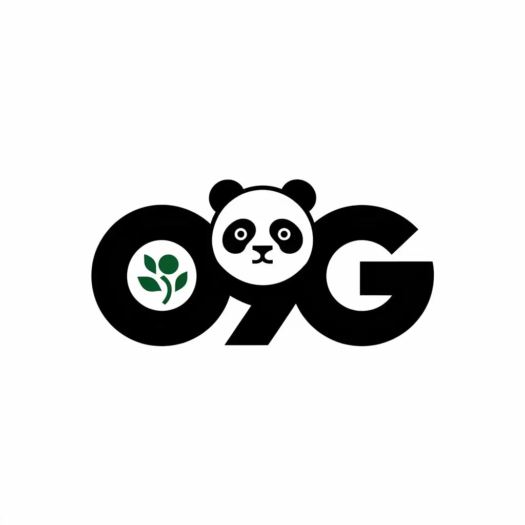 a vector logo design,with the text "09G", main symbol:panda,Moderate,be used in Entertainment industry,clear background