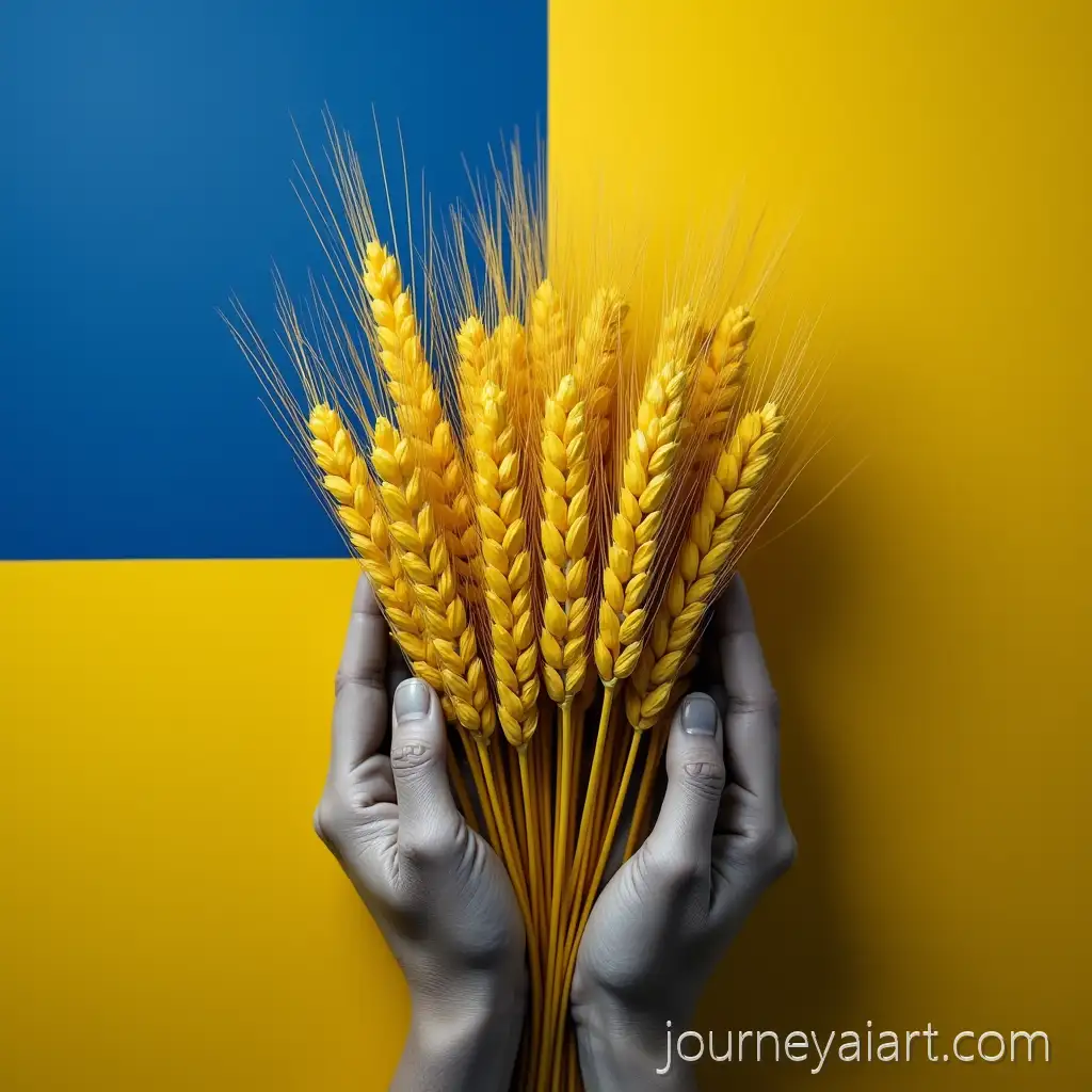 AI-Image-Prompt-ExpansionHands-Holding-Yellow-Wheat-with-Ukrainian-Flag-in-Black-and-White-Photorealism