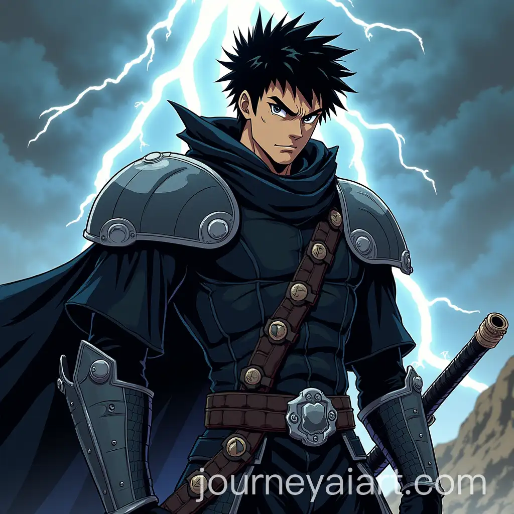Guts-from-Berserk-in-Dragon-Ball-Art-Style-on-Stormy-Battlefield