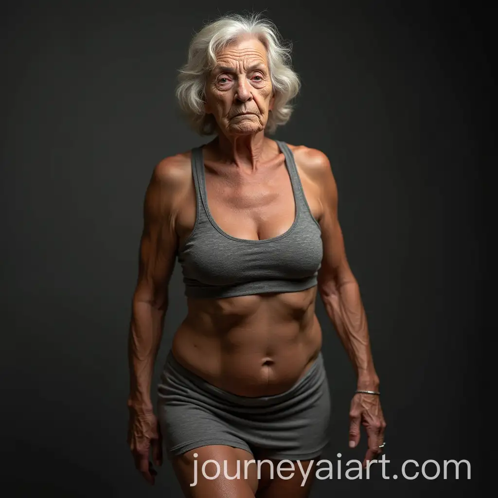 Elegant-Centenarian-Athlete-in-a-Chic-Short-Dress