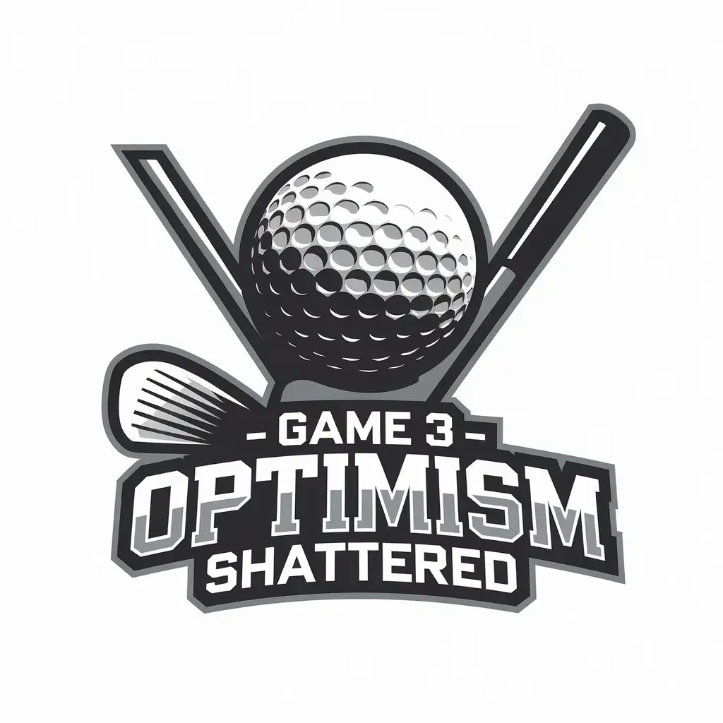 LOGO Design for Game 3 Optimism Shattered Golf Ball Golf Club Theme for Education Industry