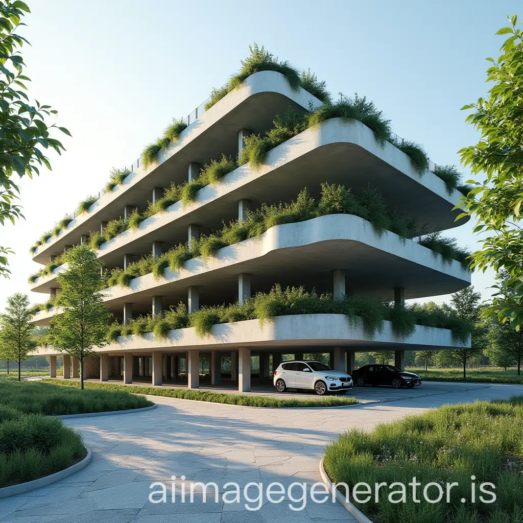 EcoFriendly-Automated-Car-Parking-Building-with-Green-Pavement