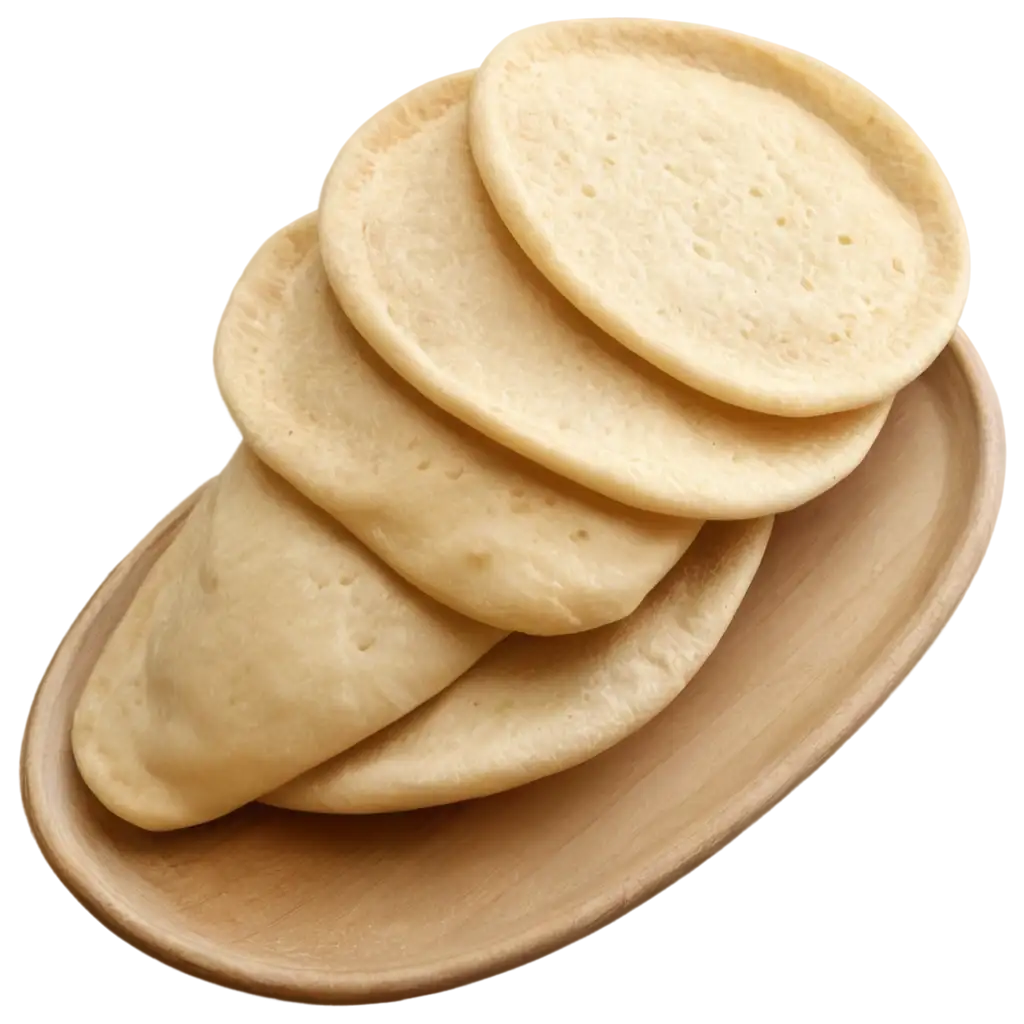 Fresh-Pita-Bread-on-a-Plate-PNG-HighQuality-Image-for-Culinary-Projects-and-Digital-Content