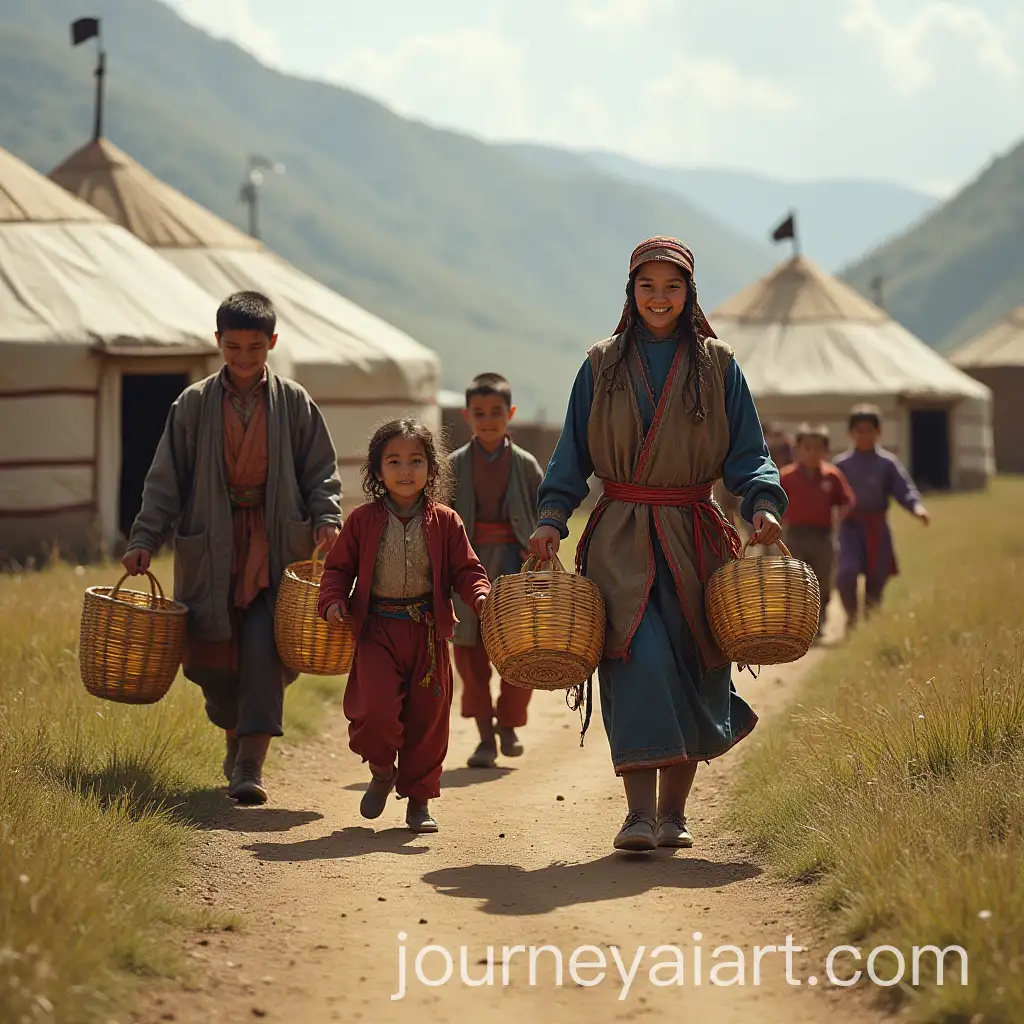 Village-Celebration-with-Golden-Baskets-and-YurtsAI-Image-Expansion