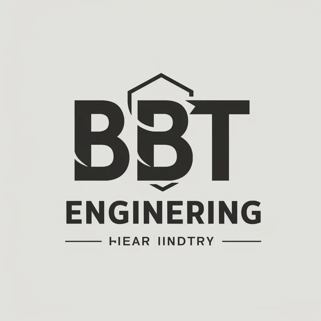 a vector logo design,with the text "BBT ENGINEERING", main symbol:Three,Moderate,be used in Ayiti industry,clear background