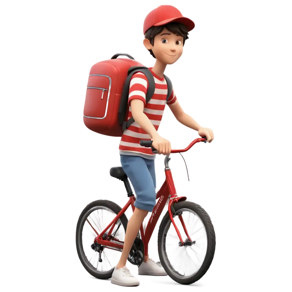 3D-Boy-with-Red-Bike-PNG-Creative-Image-for-Versatile-Online-Use