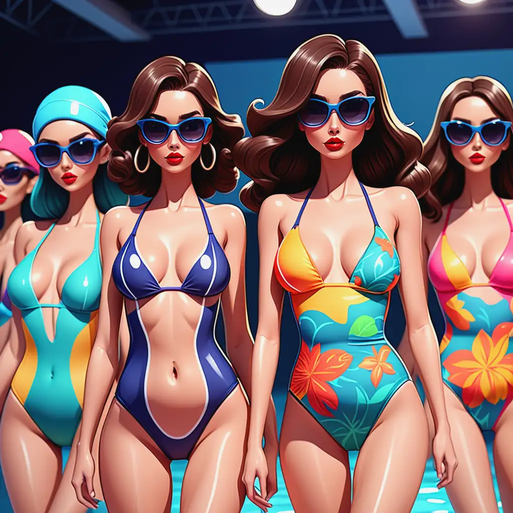 Cartoon-Style-Swimsuit-Fashion-Show