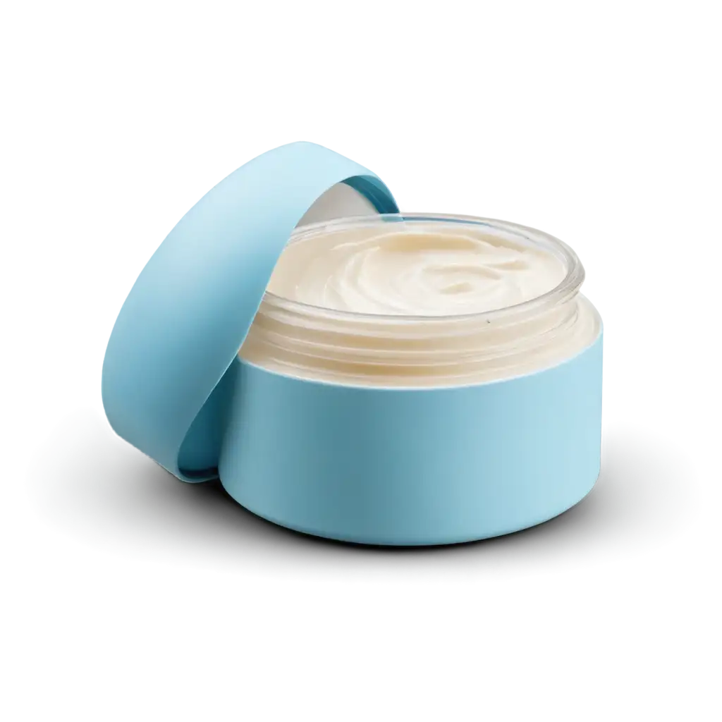 Premium-Face-Cream-in-a-WhiteLight-Blue-Can-Stunning-PNG-Image-for-Your-Marketing-Needs