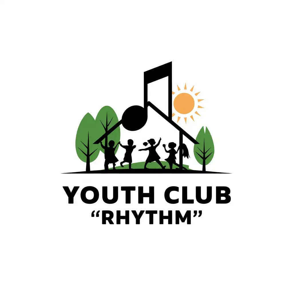 LOGO-Design-For-Youth-Club-Rhythm-House-Children-Music-Ecology-Dances